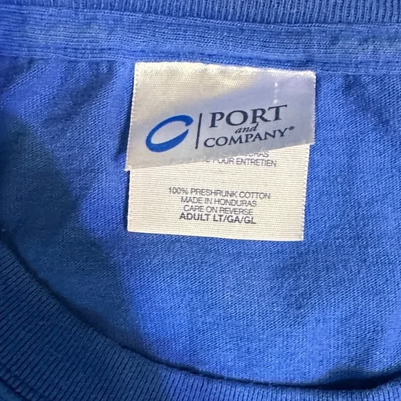 Port and Company Classic Blue T-Shirt - Picture 2 of 4